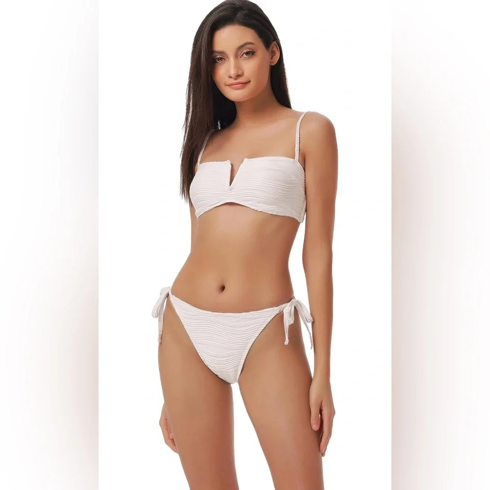 Lucky Women's Love Wave Bralette Bikini Top, Adjustable, Tie Back - Picture 4 of 9